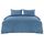 Utopia Bedding Bettwäsche 200x200 Set - Mikrofaser Bettbezug 200x200 cm + 2 Kissenbezüge 50x75 cm - Marineblau/Hellblau