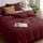 Utopia Bedding Bettwäsche 200x200 Set - Mikrofaser Bettbezug 200x200 cm + 2 Kissenbezüge 50x75 cm - Burgund