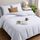 Utopia Bedding Bettwäsche 200x220 Set - Mikrofaser Bettbezug 200x220 cm + 2 Kissenbezüge 80x80 cm - Weiß
