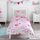 Bloomsbury Mill - Kinderbettwäsche 120 x 150cm Herzen & Schmetterlingen für Kinder - Baby Bettwäsche Mädchen - Rosa & Lila Wendebettwäsche und Kissenbezug-Set für Kleinkinder & Babybetten