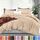 Utopia Bedding Bettbezug-Set für King-Size-Betten, 1 Bettbezug mit 2 Kissenbezügen, 3-teiliges Bettdeckenbezug, mit Reißverschluss, ultraweiche gebürstete Mikrofaser, 271 x 228 cm, Kingsize, Beige.