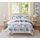 Bettdecken-Set in Tasche, Spannbetttuch, tiefe Tasche, elastische Ecken, wohlige Bettdecke, Kissen-, Zierkissenbezüge, Mikrofaser, alle Jahreszeiten, maschinenwaschbar, Blumenmuster, Doppelbett-Größe