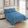 Sweet Home Collection 7-teiliges Bettdecken-Set, einfarbig, für alle Jahreszeiten, weiche Daunen-Alternative Decke und luxuriöse Mikrofaser-Bettlaken, Denim, Kingsize-Bett