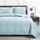 Love's Cabin Spa-Blaue Tagesdecken für King-Size-Bett, weiche Sommer-Tagesdecke, Steppdecke, moderner Stil, Münzmuster, Decke für alle Jahreszeiten, 3-teilig (1 Steppdecke, 2 Kissenbezüge)