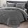 downluxe Bettwäsche-Set für California-King-Size-Bett, weiches Bettwäsche-Set für alle Jahreszeiten, 1 Bettdecke (264,2 x 243,8 cm) und 2 Kissenbezüge (50,8 x 91,4 cm), Anthrazit und Grau