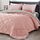 downluxe Bettwäsche-Set für Queen-Size-Betten, weiche Bettwäsche für alle Jahreszeiten, 3-teilig, 1 Bettdecke (223,5 x 233,7 cm) und 2 Kissenbezüge (50,8 x 66 cm), Rosa und Grau