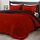 downluxe Leichtes, solides Bettdecken-Set (Doppelbett) mit 1 Kissenbezug – 2-teiliges Set – Rot und Schwarz – Daunenalternative Wendedecke