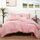 ROSGONIA Dusty Pink Bettdecken-Set für Damen und Mädchen, 1 Bettdecke und 1 Kissenbezug, Dusty Rose Twin Bettwäsche-Set für Damen und Mädchen, warm, leichte Mikrofaser-Bettdecke für alle Jahreszeiten