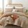 ROSGONIA Taupe Bettdecken-Set Queen-Size-Bett,3-teilig (1 Bettdecke und 2 Kissenbezüge) Bauernhaus-Queen-Bettwäsche-Set für Damen und Mädchen, weiche, warme Mikrofaser-Bettdecke für alle Jahreszeiten