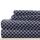 Linen Market 4-teiliges Bettlaken-Set, Gemustert, Kingsize, Jakobsmuschel Marineblau