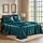 Satin Sheets King [4-teilig, blaugrün] Hotel-Luxus-Bettwäsche-Set, seidig, extra weiches 1800 Mikrofaser, knitterfrei, farbecht, schmutzabweisend, tiefes Spannbetttuch, Bettlaken, Kissenbezüge