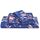 JSD Bettwäsche-Set, California-King-Size, 4-teilig, Bedruckte Mikrofaser, extra Tiefe Tasche, knitterfrei, Marineblau