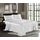 Pure Bedding Satin-Bettlaken für King-Size-Bett [4-teilig, weiß] luxuriös, schmutzabweisend – Spannbettlaken mit tiefen Taschen, Bettlaken und Kissenbezügen