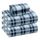 RUVANTI Flanell-Bettwäsche-Set für King-Size-Bett, 100% gebürstete Baumwolle, Tiefe Taschen, 40,6 cm, für alle Jahreszeiten, atmungsaktiv und extra weich, warm und gemütlich, 4-teilig, Illusion Karo