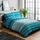 Sleepdown Bettbezug, wendbar, 200 x 200 cm + 2 Kissenbezüge 80 x 80 cm, Polycotton, Blaugrün 5056242763673