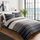 Sleepdown Wende-Bettwäsche-Set, strukturiert, gestreift,Polycotton, Braun 5056242763543 155 x 220cm + 2 x 80 x 80cm