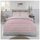 Sleepdown Wendbares Bettbezug- und Kissenbezug-Set, strukturierter Streifen, Rouge, Rosa-Grau, Bettwäsche, Bettbezug für Einzelbett, Super-Kingsize-Bett (Doppel), Polycotton
