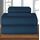 Elegant Comfort Bettwäsche-Set, luxuriös, weich, Fadenzahl 1500, ägyptische Qualität, Knitter- und lichtbeständig, 3 Stück Modern California King Marineblau