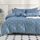 JELLYMONI Bettbezug, Twin-Size, Blau, 3-teiliges Boho-Bettwäsche-Set, kariert, Polyester, getuftet, Bohemian-Jacquard-Strick, strukturierter Bettbezug, 172,7 x 228,6 cm, rautenförmiges geometrisches