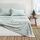 Great Bay Home Flanell-Bettwäsche-Set für King-Size-Bett, 100 % türkische Baumwolle, doppelt gebürstet, Winter-Blumenmuster, ultraweich, gemütlich, 4-teiliges Bettwäsche-Set (Snowy Botanical)