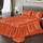 Vonty Satin-Bettlaken-Set, seidig weiches Satin, 1 Spannbettlaken mit tiefen Taschen + 1 Bettlaken + 1 Kissenbezug in Burnt Orange