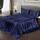 Vonty Satin-Bettlaken-Set, Queen-Size, 4-teilig: 1 Spannbetttuch mit tiefer Tasche, 1 Bettlaken + 2 Kissenbezüge in Marineblau, Rosa, Schwarz