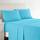 Clara Clark, Premier-1800-Collection, Deluxe-Mikrofaser, 3-Linien-Bettbezug, Silber/Hellgrau, Queen, Beach Blue, Kingsize