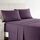 Clara Clark, Premier-1800-Collection, Deluxe-Mikrofaser, 3-Linien-Bettbezug, Silber/Hellgrau, Queen, Purple Eggplant, Queen Size