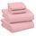 RUVANTI Bettlaken-Set aus 100% Baumwolle, atmungsaktive Perkal-Webart, 35,6 cm Tiefe Taschen, Hotelstandard, angenehm kühl, langlebig, einfarbig, California-King-Size, 4-teilig, Brautrose