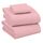 RUVANTI Bettlaken-Set aus 100% Baumwolle, atmungsaktive Perkal-Webart, 40,6 cm Tiefe Taschen, Hotelstandard, angenehm kühl, langlebig, einfarbig, Einzelbett XL, 3-teilig, Brautrose