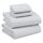 RUVANTI Bettlaken-Set aus 100% Baumwolle, atmungsaktive Perkal-Webart, 40,6 cm Tiefe Taschen, Hotelstandard, angenehm kühl, langlebig, einfarbig, Doppelbett, 4-teilig, Leises Grau