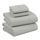 RUVANTI Bettlaken-Set aus 100 % Baumwolle, atmungsaktive Perkal-Webart, 35,6 cm tiefe Taschen, Hotelstandard, angenehm kühl, langlebig, einfarbig, California-King-Size, 4-teilig, Silber