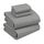 RUVANTI Bettlaken-Set aus 100% Baumwolle, atmungsaktive Perkal-Webart, 35,6 cm Tiefe Taschen, Hotelstandard, angenehm kühl, langlebig, einfarbig, California-King-Size, 4-teilig, Dunkelgrau