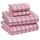 Ruvanti 100 % Baumwolle, 4-teiliges Flanell-Bettlaken, King-Size-Bett, rosa und grau, kariert, tiefe Taschen, wärmend, superweich, atmungsaktiv, feuchtigkeitsableitend, Bettlaken, 2 Kissenbezüge.