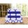 Elegant Comfort Bettwäsche-Set, Knitter- und farbbeständig, 6-teilig Queen Quatrefoil Duke Blue
