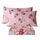 Bedlifes Bettwäsche-Set für Kingsize-Bett, ultraweich, atmungsaktiv, seidige Blumen, tiefe Taschen, 100 % Mikrofaser, 4-teilig, King-Size-Größe, rosa Blumenmuster (rote Rose)