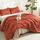 Litanika Burnt Orange Full Bed Comforter Set, 3 Pieces Teracotta Boho Lightweight Solid Bedding Comforter Set Ganzjahres-Flauschiges Bed Set (79x90In Comforter & 2 Pillowcases)