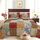 Cozy Line Home Fashions Bettwäsche-Set aus 100 % Baumwolle, handteilbar, echtes Patchwork, Blumenmuster, Landhausstil, wendbar, Tagesdecke, Tagesdecke, für alle Jahreszeiten (Khaki-Rot, Kingsize, 3