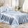 Homiest 4-teiliges Satin-Bettwäsche-Set mit tiefer Tasche, 1 Spannbetttuch + 1 Bettlaken + 2 Kissenbezüge (King Size, Babyblau)