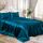 Homiest 4-teiliges Satin-Bettwäsche-Set, luxuriöses, seidiges Satin-Bettwäsche-Set mit tiefer Tasche, 1 Spannbetttuch + 1 Bettlaken + 2 Kissenbezüge (Queen-Size, dunkles Blaugrün)