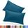 Utopia Bedding Queen-Kissenbezüge – 2er-Pack – Hotelverschluss – weicher, gebürsteter Mikrofaserstoff – schrumpf- und farbecht, Kissenbezüge 20 X 30 Inches (Queen, Jeansblau)