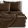 LUX Décor Bettwäsche-Set für Doppelbett, 3-teilig, gebürstete Mikrofaser, 40,6 cm tiefe Taschen, bestickter Kissenbezug, Hotel-Luxus-Bettlaken, Doppelbett-XL-Bettwäsche-Set (Braun)