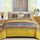 WONGS BEDDING Boho-King-Size-Steppdecken 3-teilig – Gelbes Bettdecken-Set mit Blumenmuster, weiche, leichte Boho-Gestreifte Steppdecke für alle Jahreszeiten (King, 264 x 229 cm)
