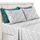 LUX Décor Paisley-King-Bettwäsche-Set, 6-teilig, ultraweiches Mikrofaser, Bettlaken mit 40,6 cm tiefem Spannbetttuch und 4 Kissenbezügen, atmungsaktiv, Schlafzimmer-Dekor, Oeko-TEX - Grau