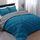 Basic Beyond Bettwäsche-Set für Doppelbett, wendbar, 1 Bettdecke (208,3 x 233,7 cm) und 2 Kissenbezüge (50,8 x 66 cm + 5 cm), Blau