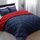 Basic Beyond Daunen-Alternativ-Bettdecken-Set – Wendebettdecke für alle Jahreszeiten (Marineblau/Rot, Queensize)