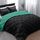 Basic Beyond Bettwäsche-Set für King-Size-Bett, wendbar, für alle Jahreszeiten, 1 Bettdecke (264,2 x 233,7 cm) und 2 Kissenbezüge (50,8 x 91,4 cm + 5 cm), Grün (Minzblatt) / Schwarz