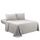 Sfoothome Bettlaken-Set mit 4 Klammern, Tiefe Taschen, 2 extra Kissenbezüge, knitterfrei, fleckenabweisend, 6-teilig Full Light Gray-4 Pieces