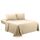 Sfoothome Bettwäsche-Set, Bettbezug für Hotelbetten, 4-teilig, extra Tiefe Taschen, 1800er-Serie, Knitter- und lichtbeständig, Bettlaken (voll, beige)