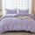 AveLom Lavendel Purple Seersucker Bettbezug-Set King (264.2x228.6 cm), 3 Stück (1 Bettbezug + 2 Kissenbezüge), strukturierter Bettbezug mit Reißverschluss, Eckbänder